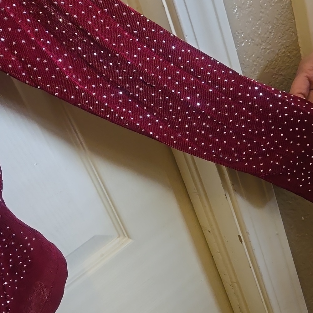 Red Sequin Blouse - Picture 4 of 7